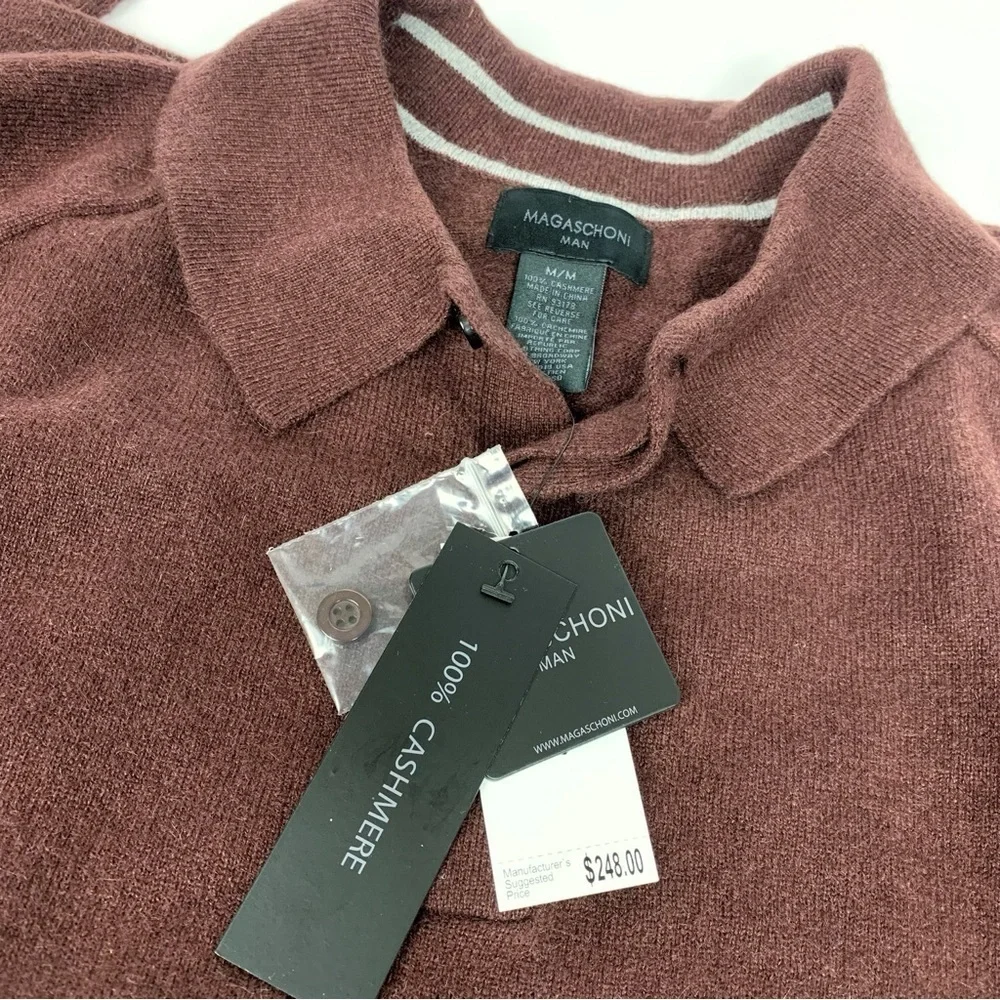 Magaschoni Men's Brown Sweater